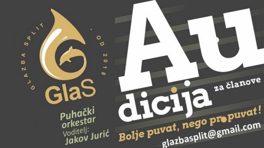 Glazba Split - GlaS - Audicija za članove 29.11.2018.